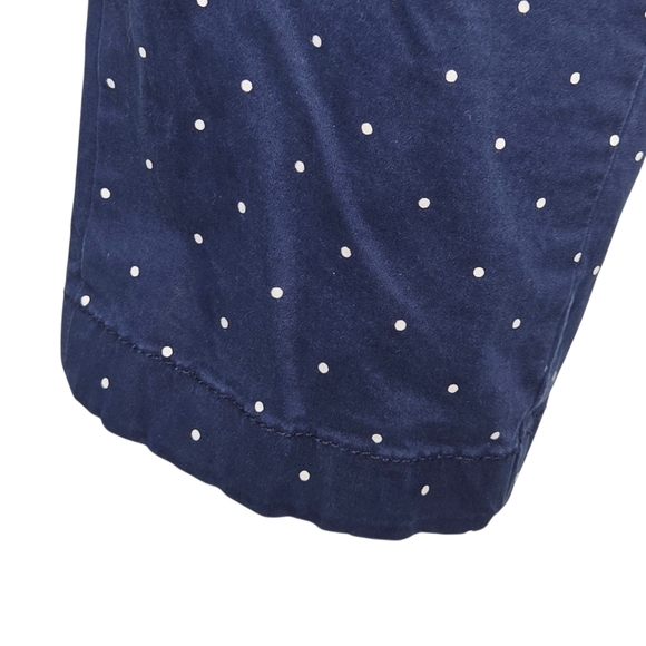 Tommy Hilfiger Womens Navy Blue Polka Dot Montauk Straight Chino Pants Size 8 - Picture 4 of 9